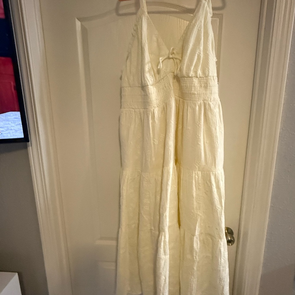 Torrid Whisper White Smocked Festi Maxi Dress